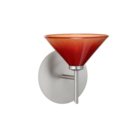 Besa Lighting Kona Mini Sconce, Sunset, Satin Nickel Finish, 1x5W LED 1SW-117681-LED-SN
